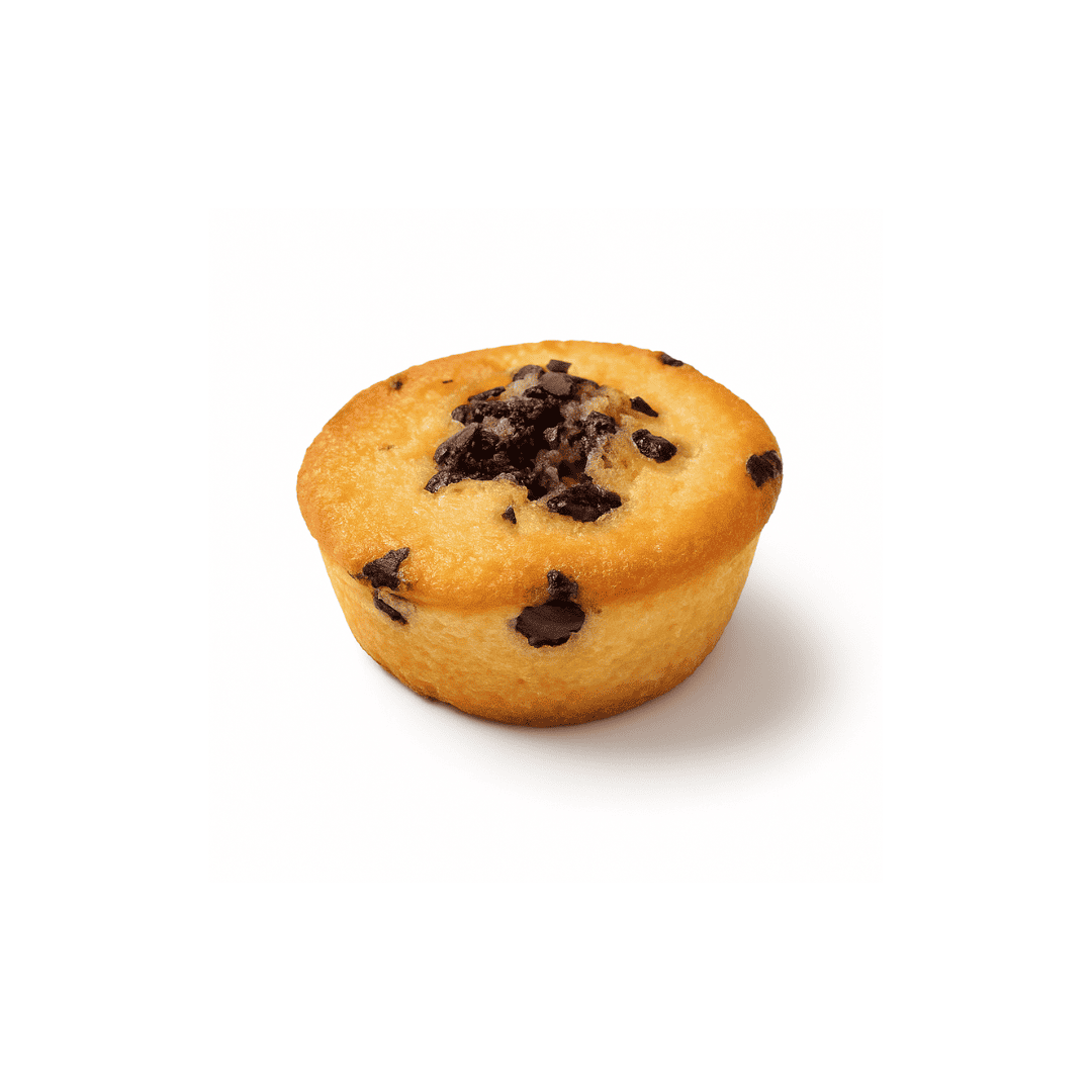 Cake financier aux pépites de chocolat, pièce de +/- 40gr