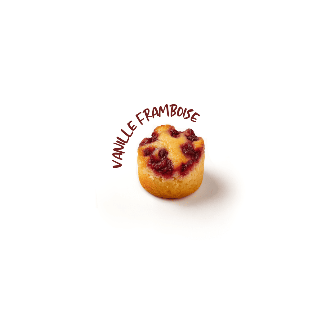 Bouchon framboise vanille, petit four sucré de +/- 10gr Bouchon framboise vanille, petit four sucré de +/- 10gr