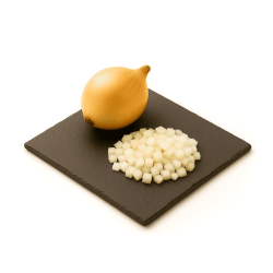 Cubes d'oignons découpés & IQF en grand sac
