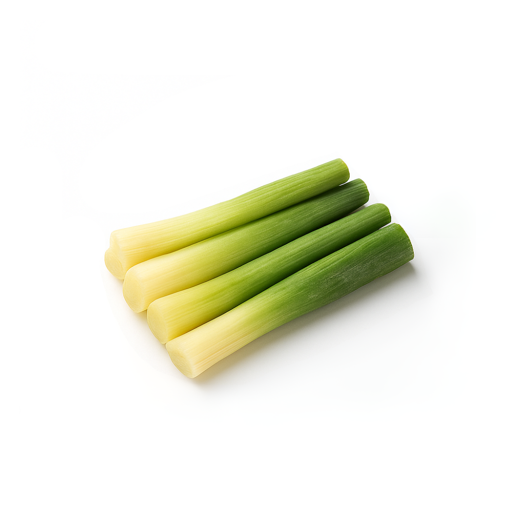 Mini poireaux surgelés et récoltés à la main
