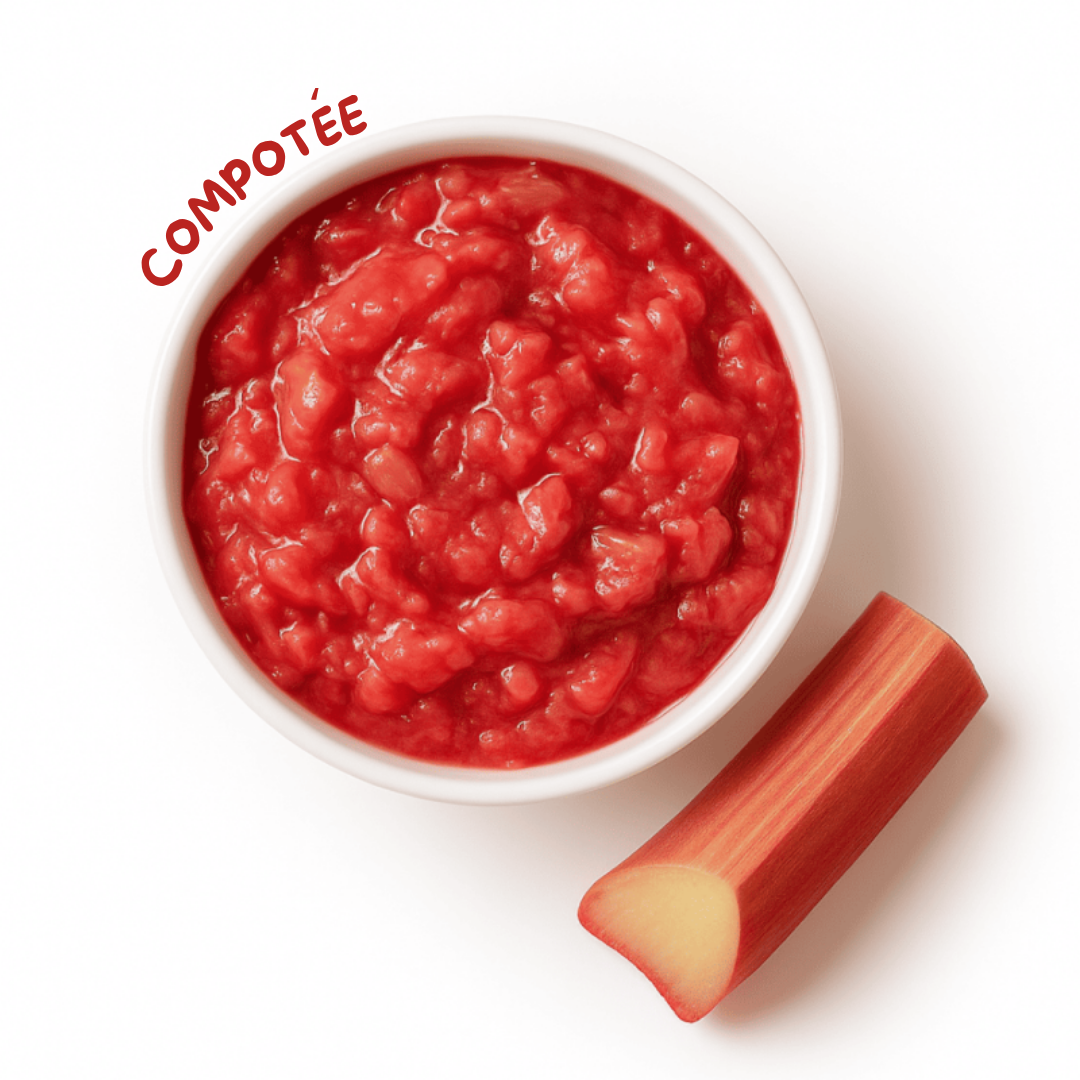 Compotée de rhubarbes rouge Ponthier 1kg Compotée de rhubarbes rouge Ponthier 1kg