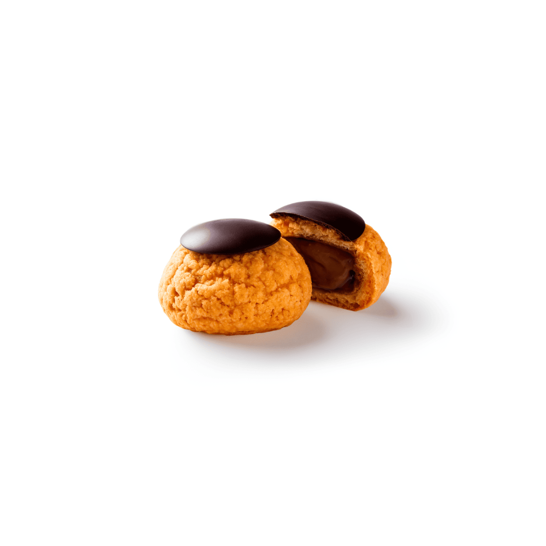 Mini choux craquelin chocolat surgelé 18gr Mini choux craquelin chocolat surgelé 18gr
