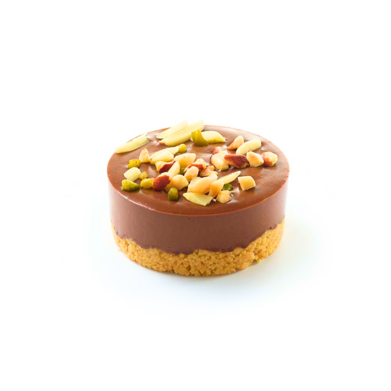 Dessert individuel sablé au crémeux Gianduja