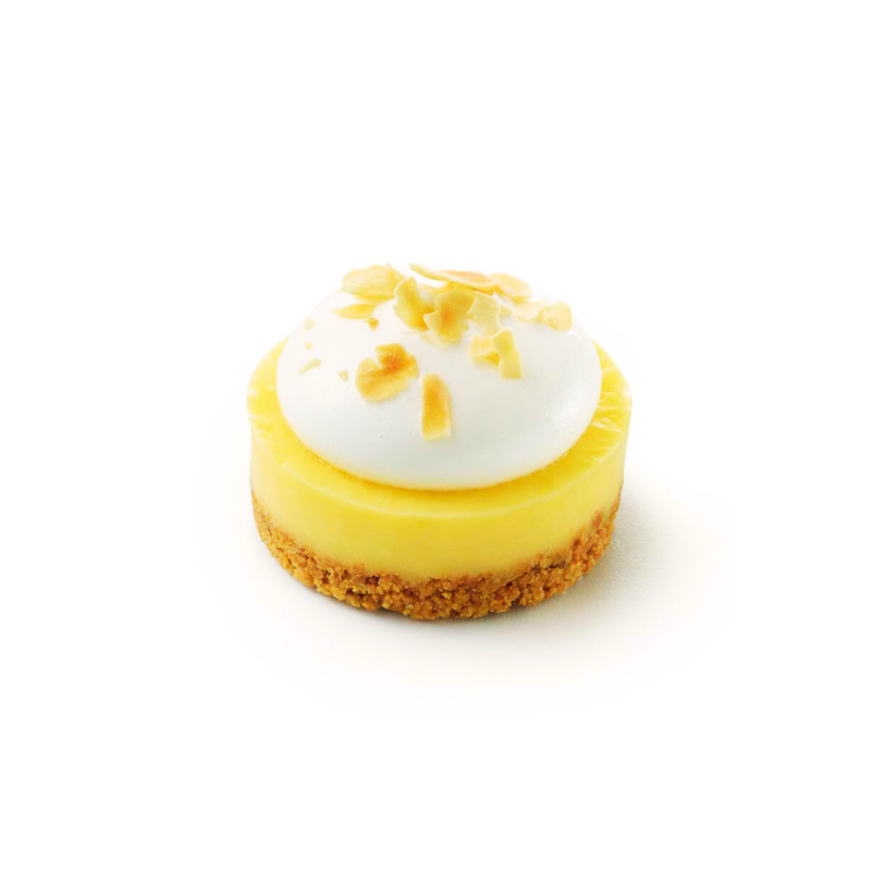 Dessert individuel sablé au citron meringué