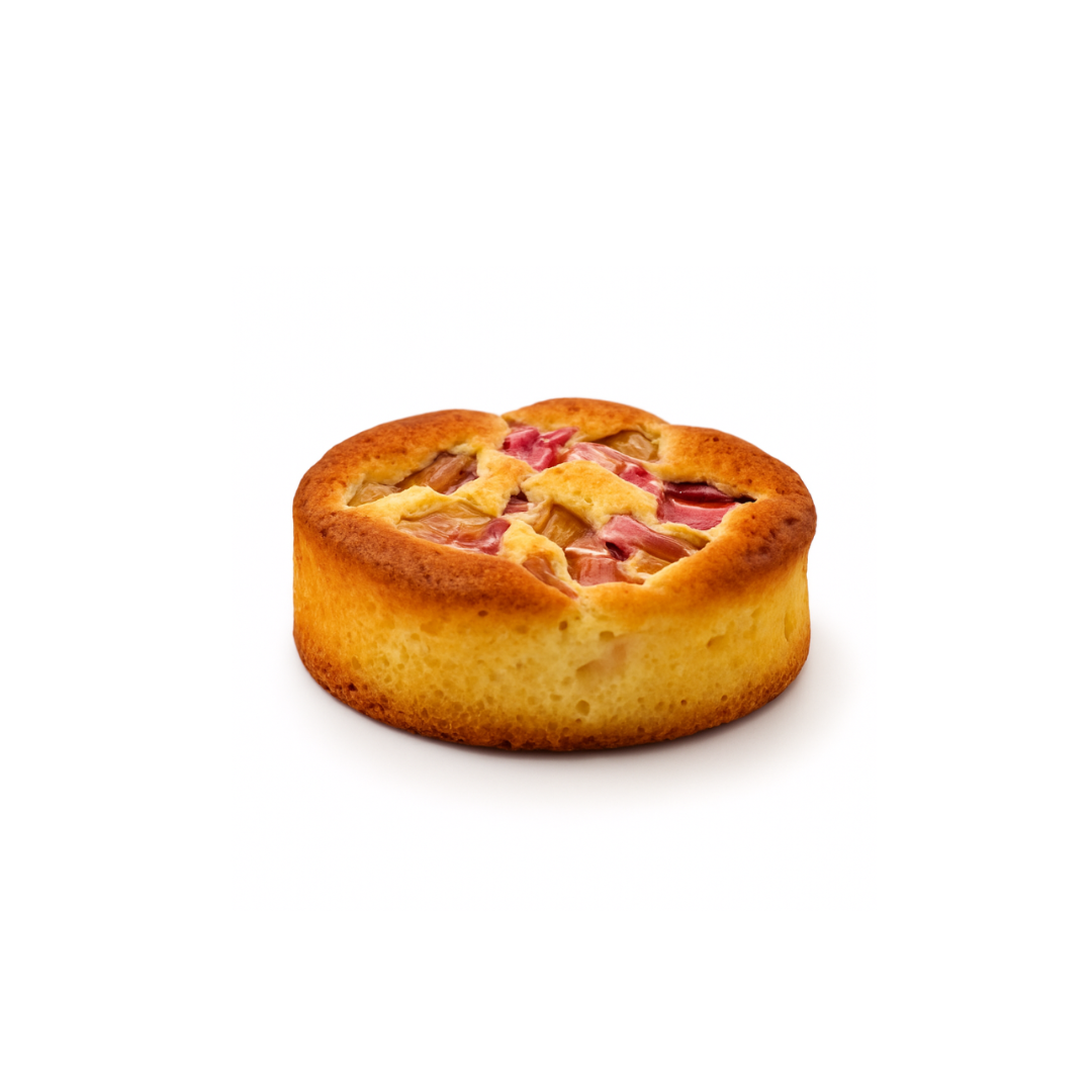 Financier à la rhubarbe et fleur de sureau de 80gr