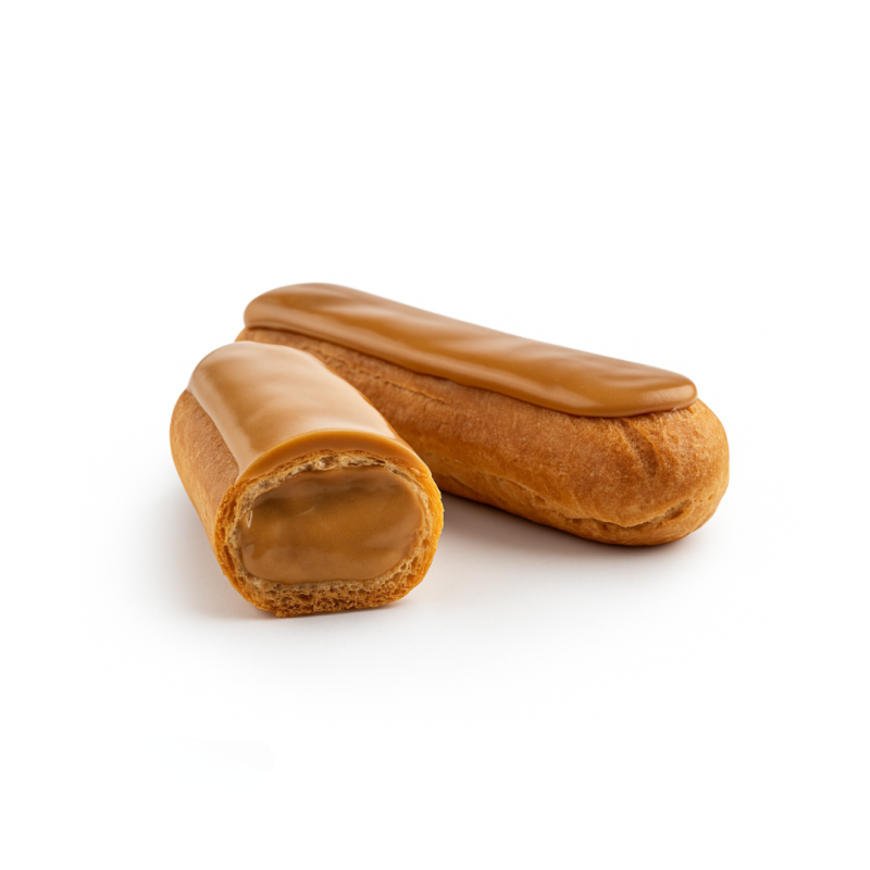 Eclair garni d'une crème pâtissière au café