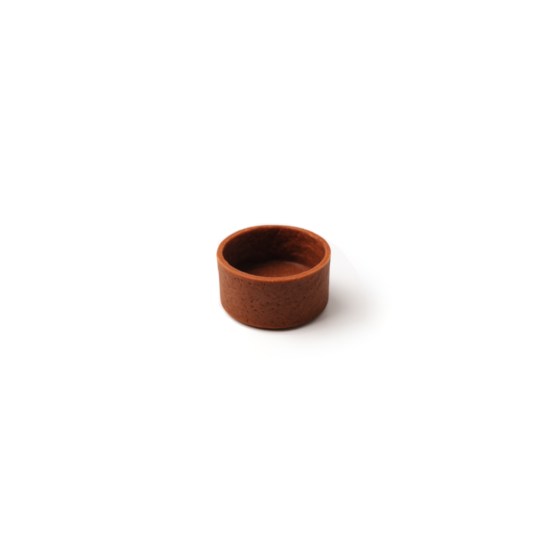 Base à garnir, fond en forme de cercle sucré cacao Ø40mm