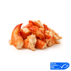 Chair de homard cuite et pêchée avec casiers