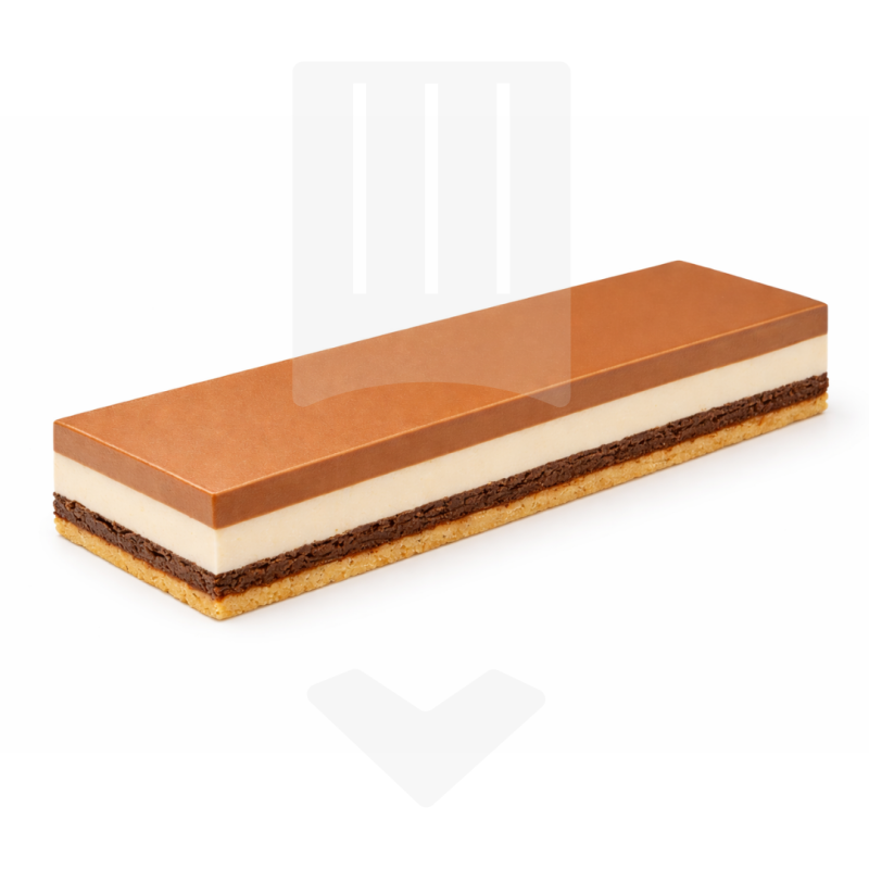 Entremet croustillant aux trois chocolats
