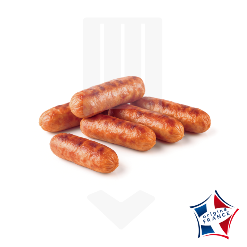 Mini saucisse petit-déjeuner, chipolatas de 25gr