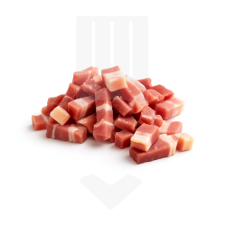 Lardons crus, traités et fumés au bois de hêtre 1kg