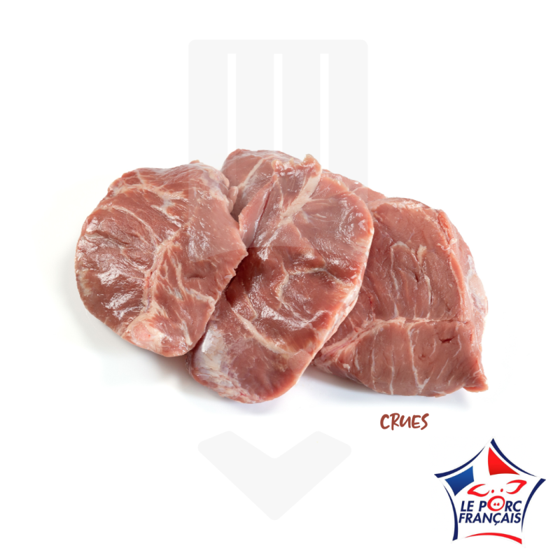 Noix de joue de porc crues, entières et surgelées IQF