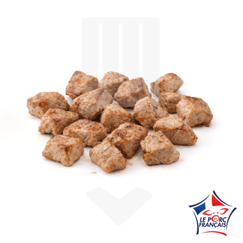 Sauté d'épaule de porc Français, calibre de 20 à 30gr