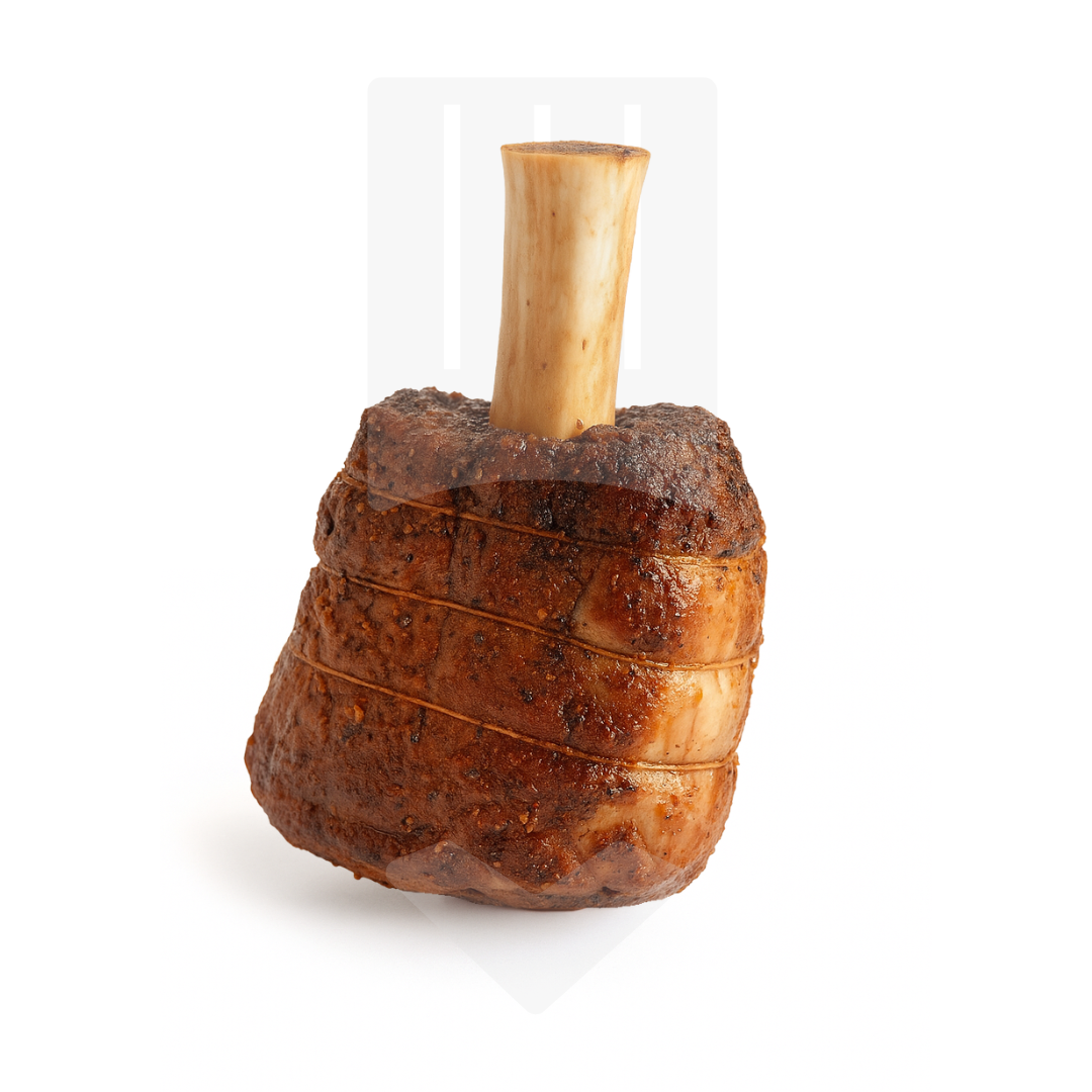 Jarret de boeuf avec os, ficelé et mariné 2.2kg