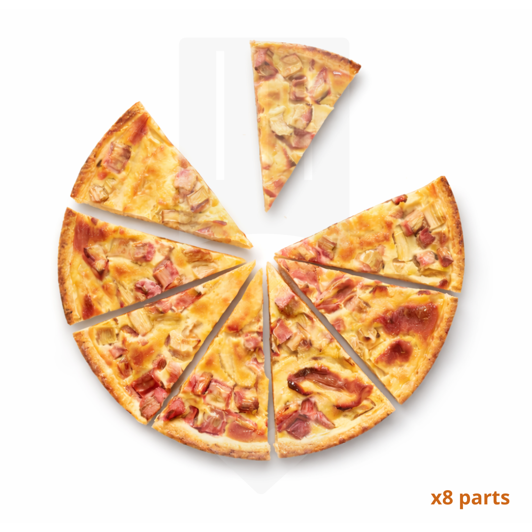 Tarte Normande aux pommes et à la rhubarbes