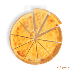 Flan surgelé épais goût d'oeufs et de vanille