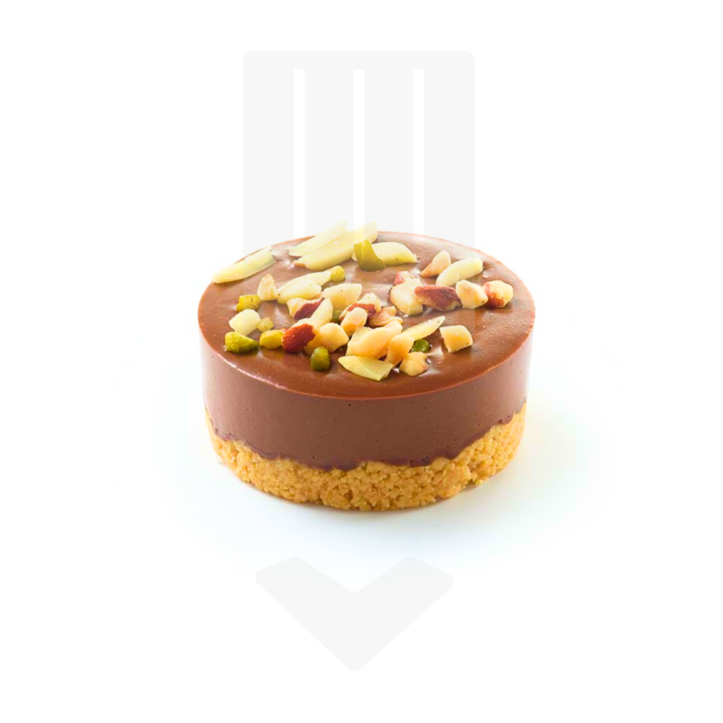 Dessert individuel sablé au crémeux Gianduja