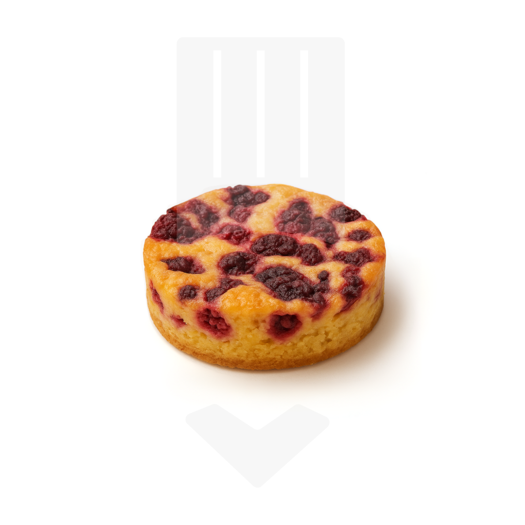 Clafoutis framboises 80gr - Recette facile