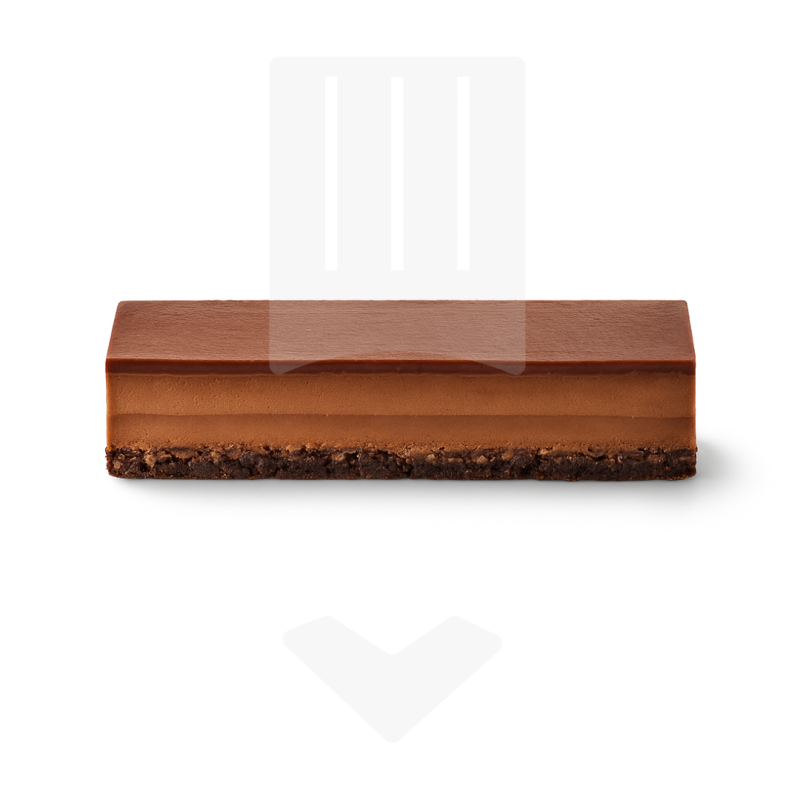 Bande de dessert en lingot chocolat surgelé