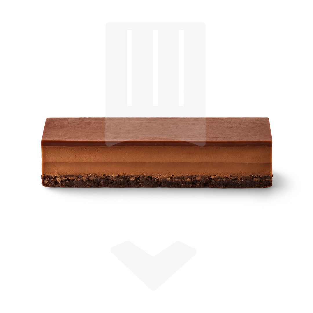 Bande de dessert en lingot chocolat surgelé