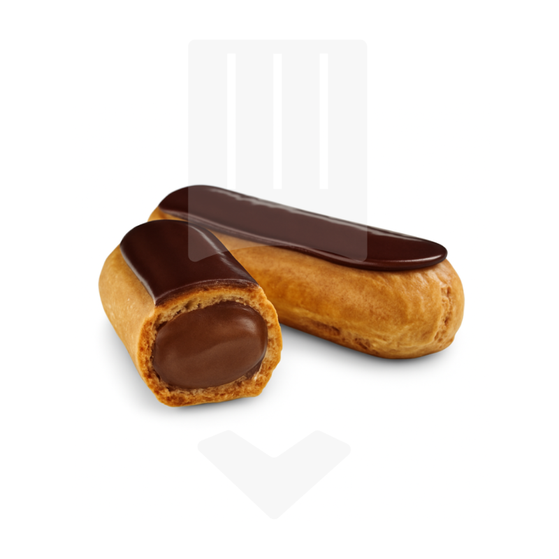 Eclair garni d'une crème pâtissière chocolat