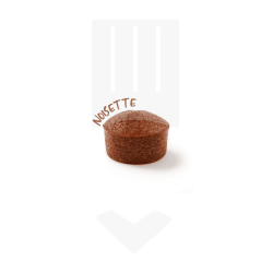 Petit four noisette, bouchon de 10gr