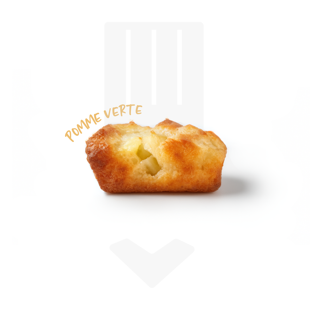 Financier lingot aux pommes vertes de 30gr