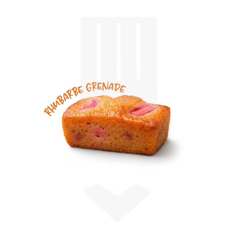 Petit four sucré, lingot rhubarbe grenade 30gr