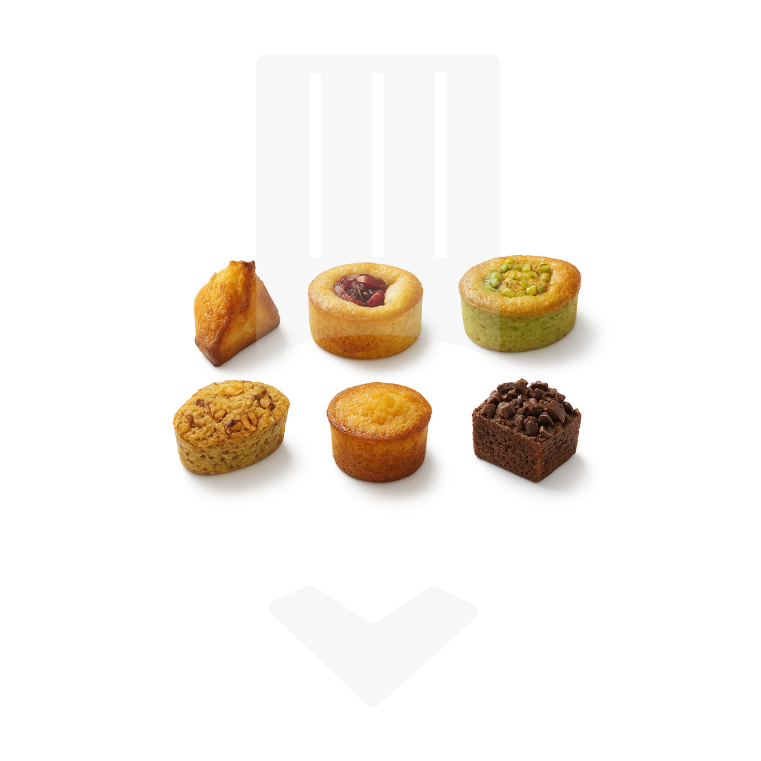 Assortiment de 6 recettes de moelleux sucrés