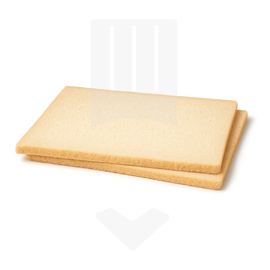 Grande plaque surgelée, de pain de mie nature