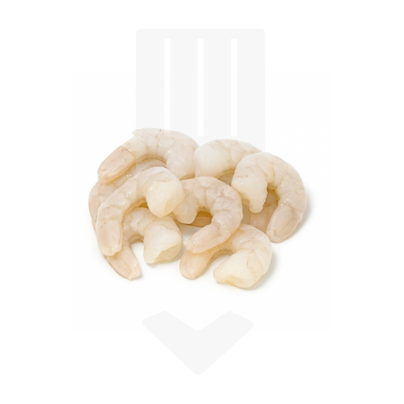 Queues de crevettes décortiquées et crues asiatiques