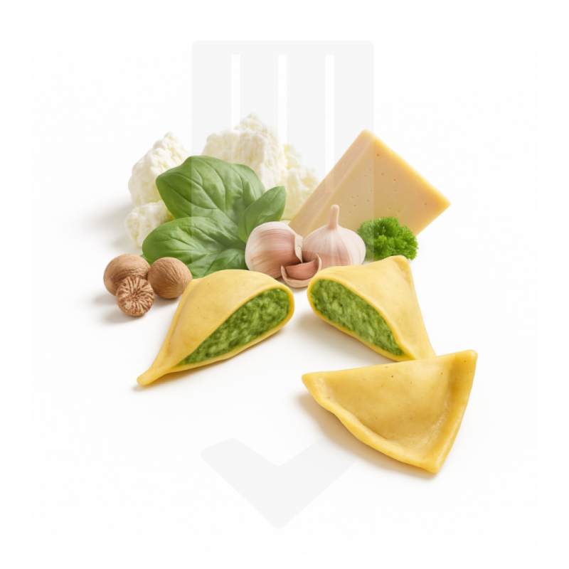 Pansotti garnies de ricotta & d'épinards IQF