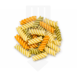 Fusillis tricolores précuites puis surgelées