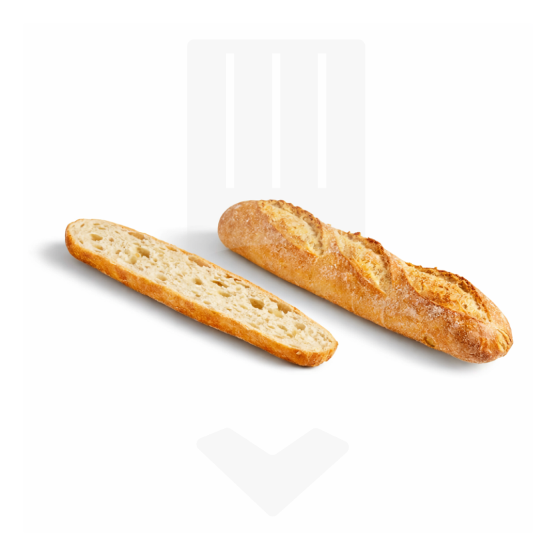 Baguettine de pain nature : farine Label rouge