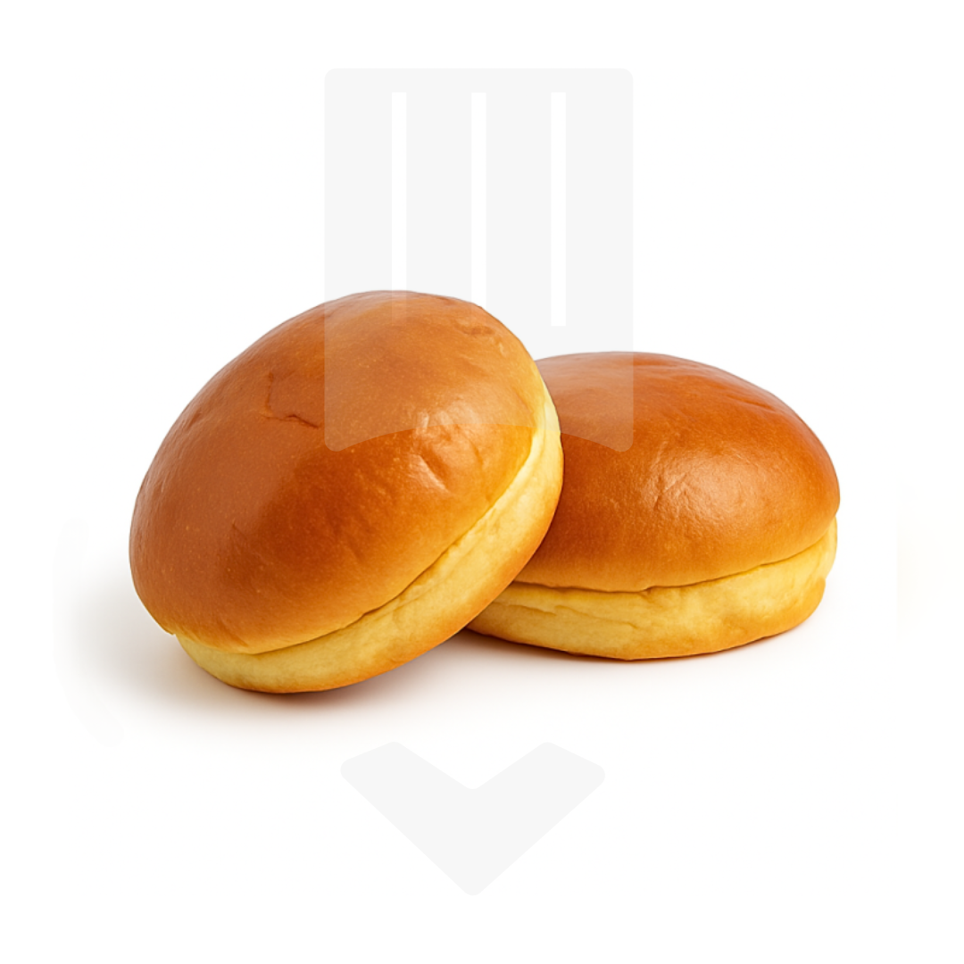 Pain bun brioché cuit, tranché et surgelé