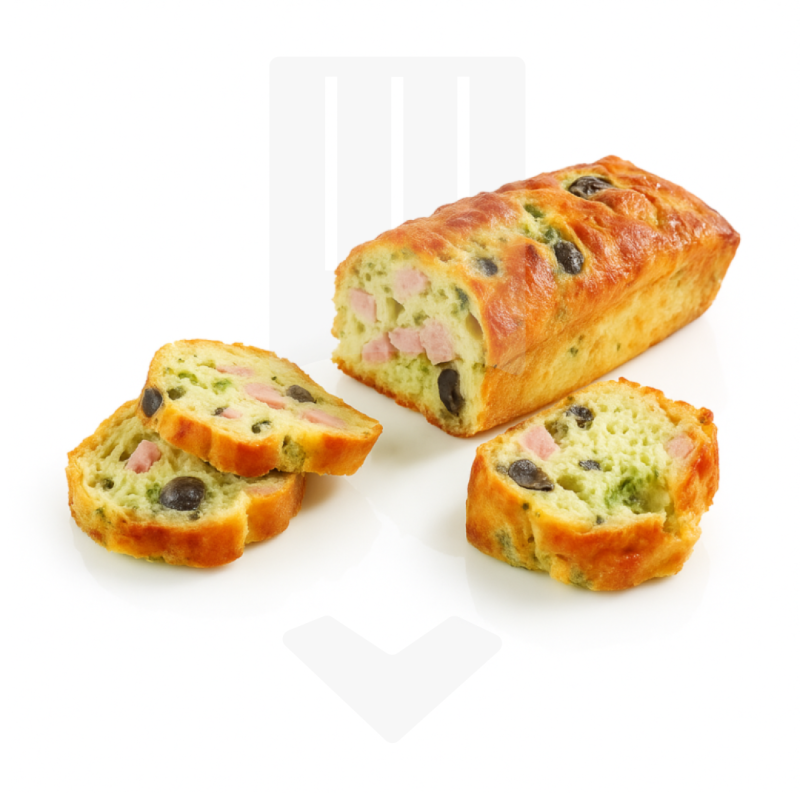 Cake aux jambon et olives, à trancher