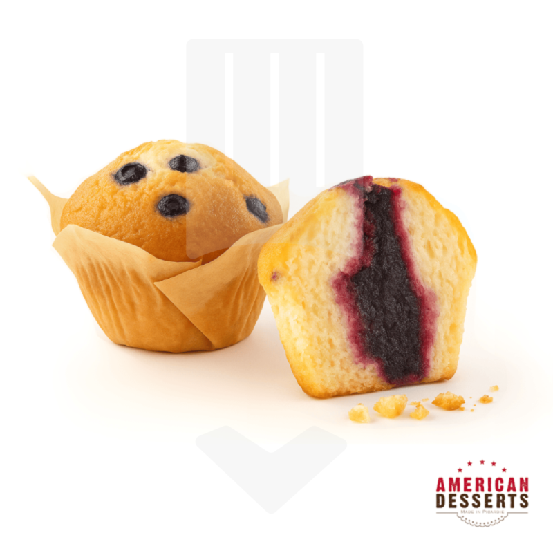 Muffin fourré à la myrtille surgelé 125gr