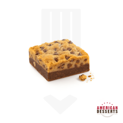 Plaque de brookie surgelée, part de 76gr