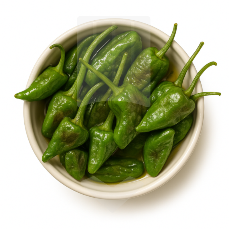 Pimientos de Padron petit piment doux frits