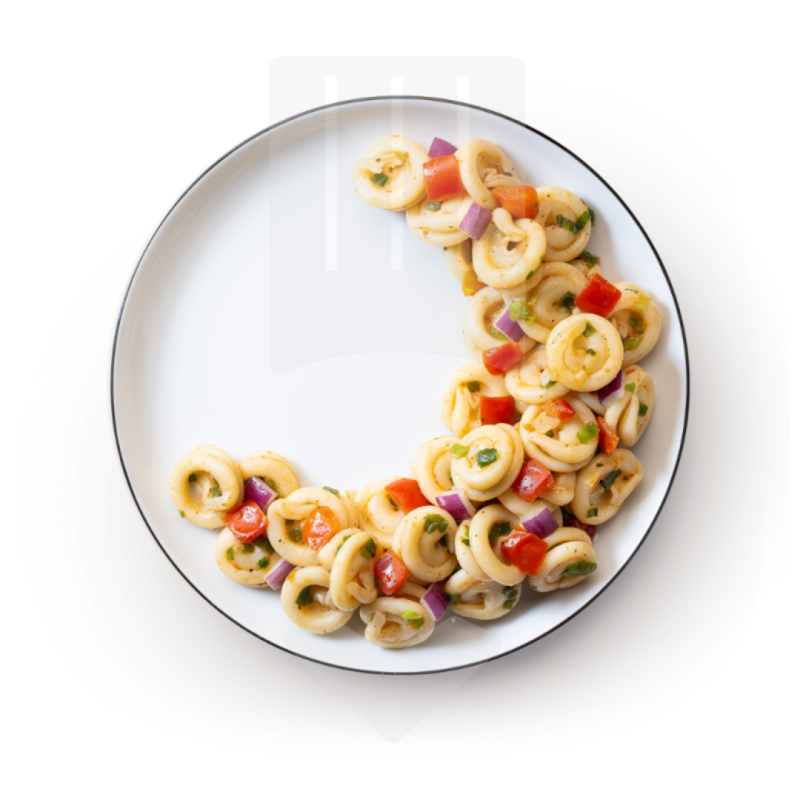 Salade de pâtes cuites surgelée 1.25kg