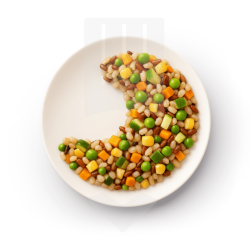 Harmonie de céréales et de légumes surgelés