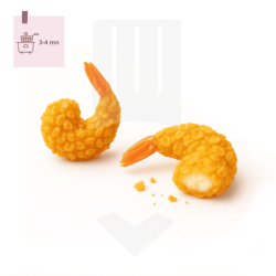 Queues de crevettes crues panées façon Rice Bubble