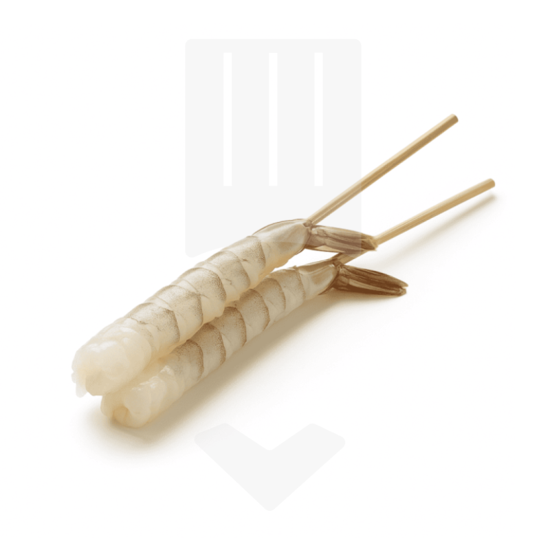 Mini brochette de queue de crevette décortiquée
