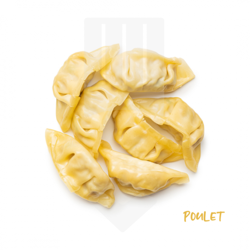 Bouchées surgelées de croissants de gyozas au poulet