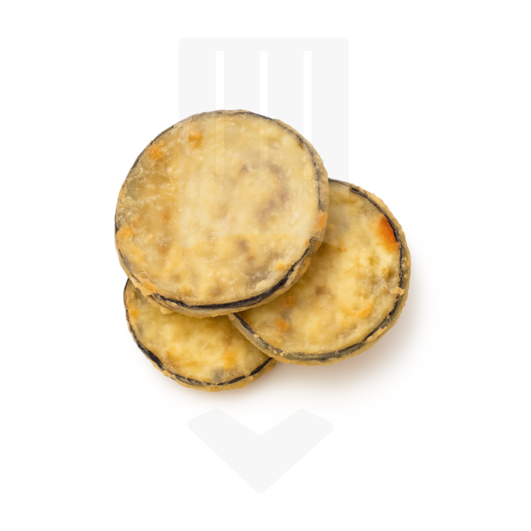 Beignets surgelés IQF, de rondelles d'aubergines