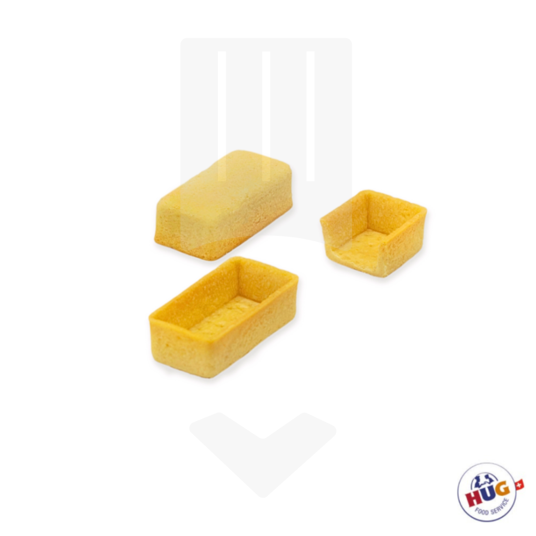 Tartelette rectangle Lunch, au beurre, salée et surgelée