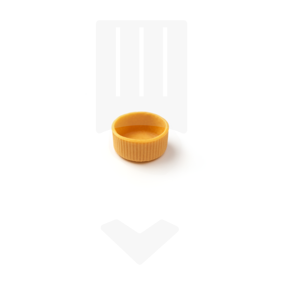 Base créative, fond rond tartelette sucrée noisette Ø3.8cm