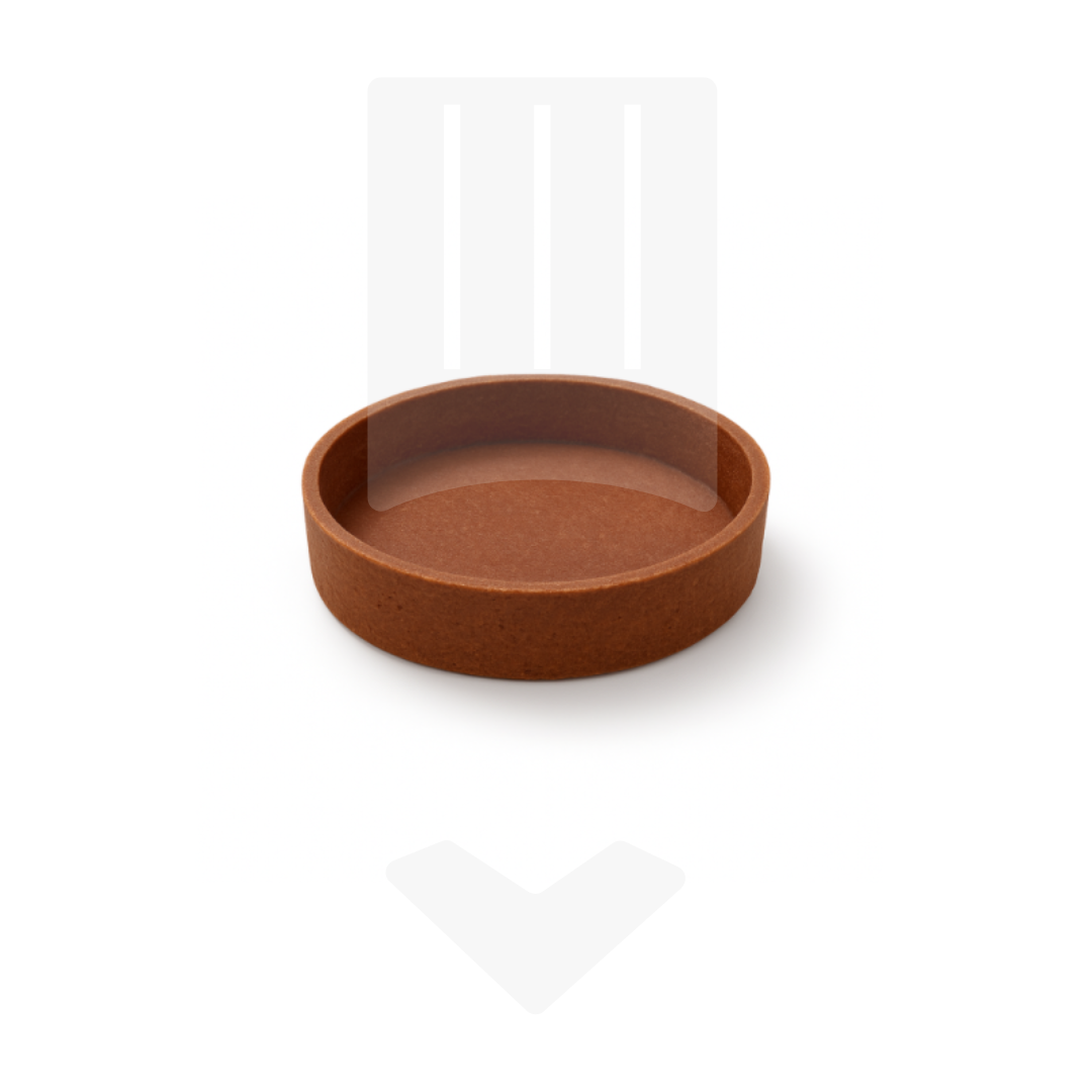 Base créative, fond rond tartelette cacao Ø8cm
