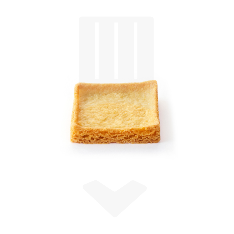 Base tartelette sablée de forme carrée 7.5cm