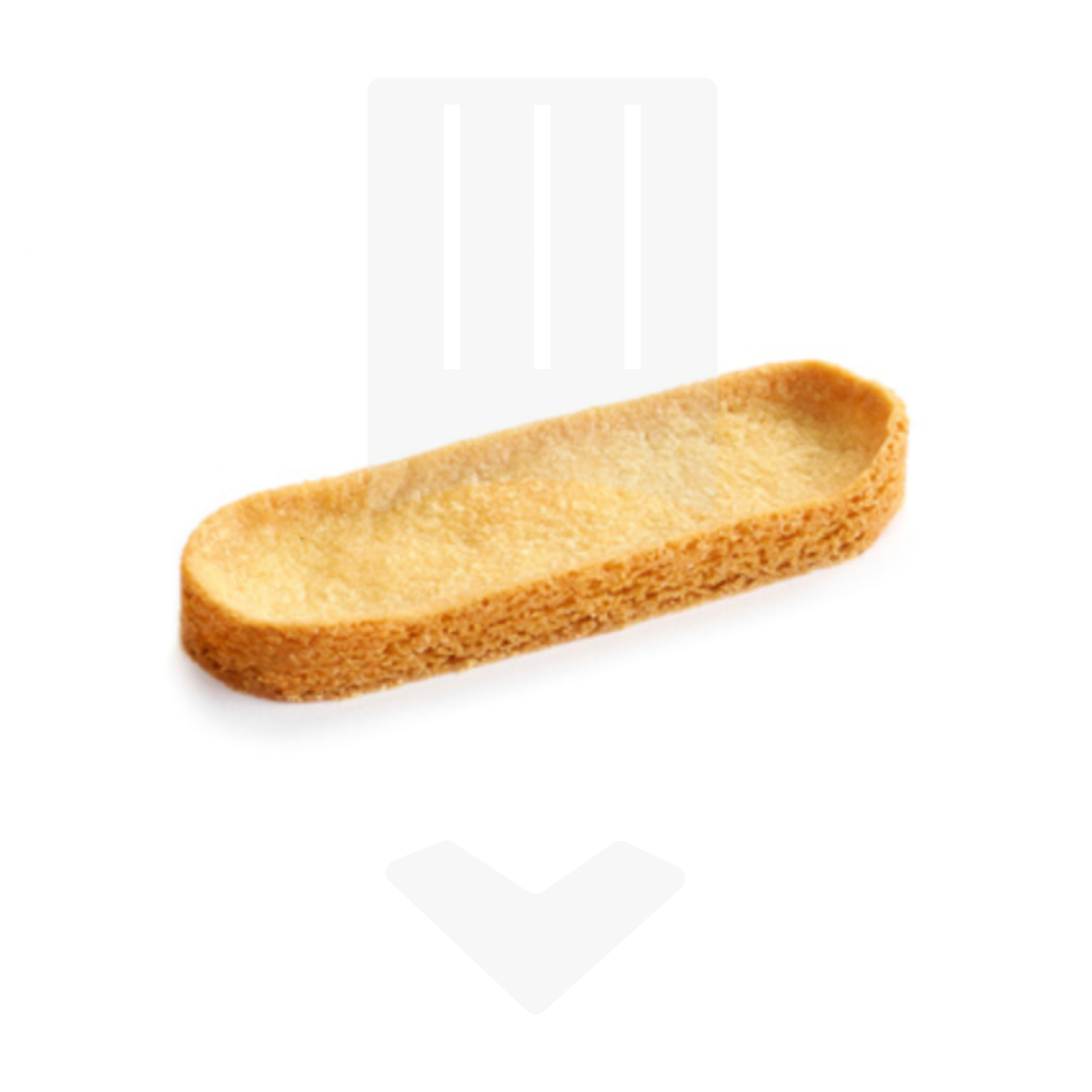 Base tartelette sablée en forme d'éclair 13cm